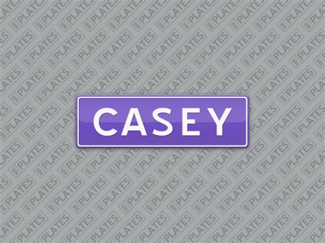 Free delivery and returns on ebay plus items for plus members. CASEY Number Plates For Sale, ACT