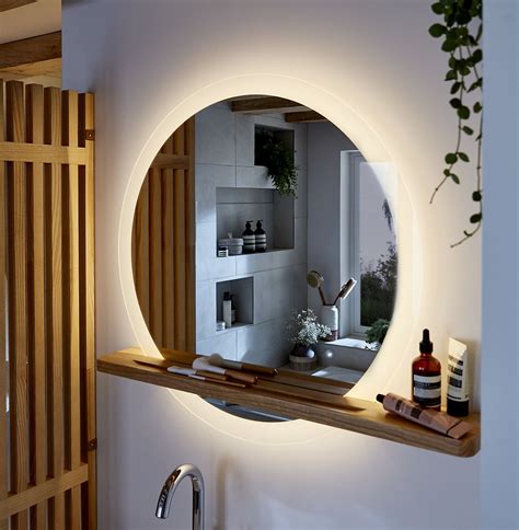 Most relevant most popular alphabetical price: GoodHome Adriska Illuminated Round Bathroom Mirror with ...