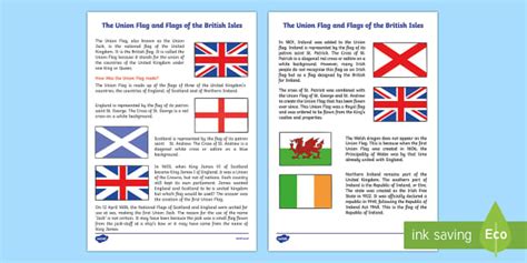The Union Flag And Flags Of The British Isles Information