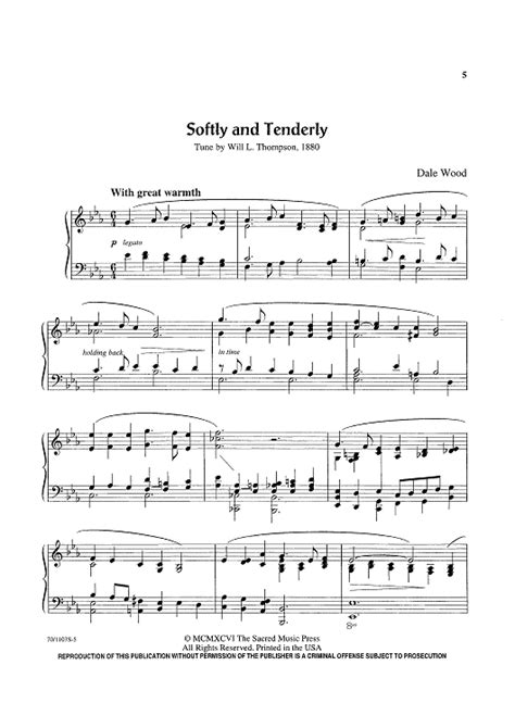 Softly And Tenderly Sheet Music For Piano Solo Sheet Music Now