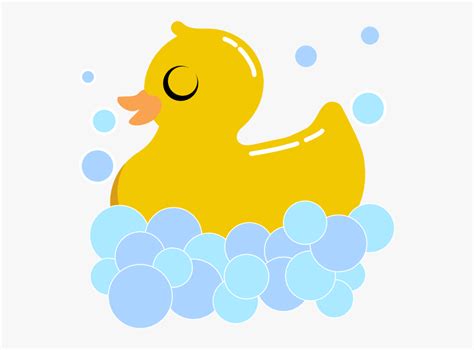 Rubber Duck In Bubbles Transparent Free Transparent Clipart Clipartkey