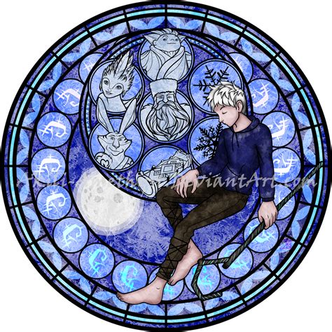 Stained Glass Jack Frost Vector By Akili Amethyst On Deviantart