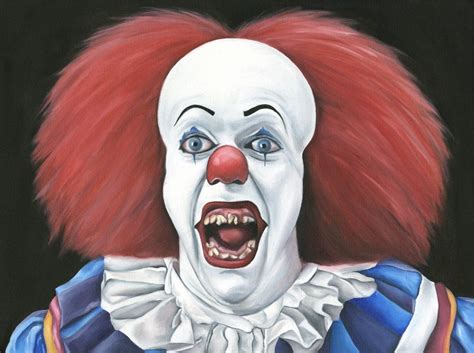 Pennywise It Clown Original Oil Painting Print By Kelendersart