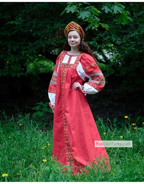 Sarafan Dress Dunyasha Folk Dresses Traditional Outfits Russian