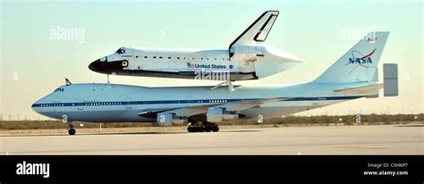 Nasas Space Shuttle Endeavour Perched Atop A Modified Boeing 747 100
