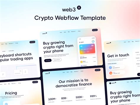 Web3 X Crypto Webflow Template On Behance