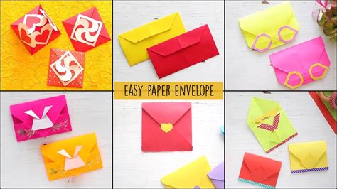 6 Easy Diy Paper Envelopes Paper Craft Ventuno Art Youtube