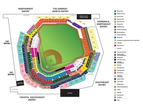 Globe Life Field Seating Chart Parking Lot Map Ticket Prices