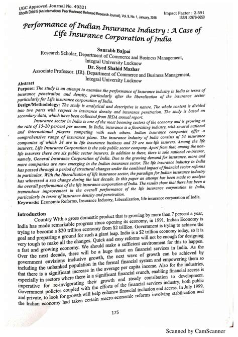 (PDF) Performance of Indian insurance industry: A Case of ...