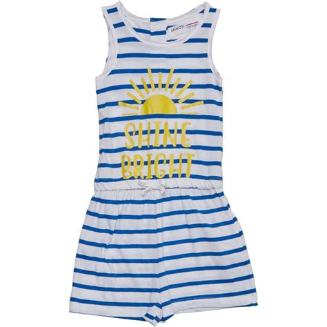 Buy Minoti Girls Junior Shine Bright Stripe Playsuit Blue