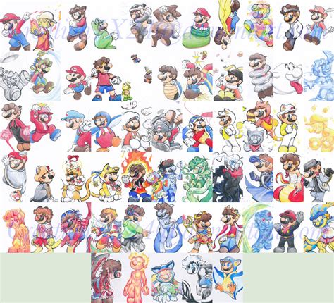 60 Forms Of Mario By Creation7x24 On Deviantart