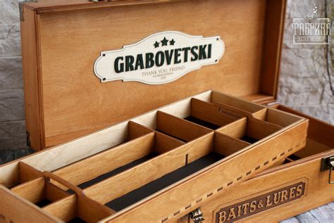 Customized 100 Handmade Fishing Wooden Tackle Box Baits Etsy
