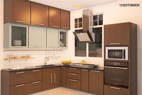It elevates the look of the kitchen and transforms it into a modern and. Yagotimber's Modular Kitchen Design by Yagotimber.com | homify