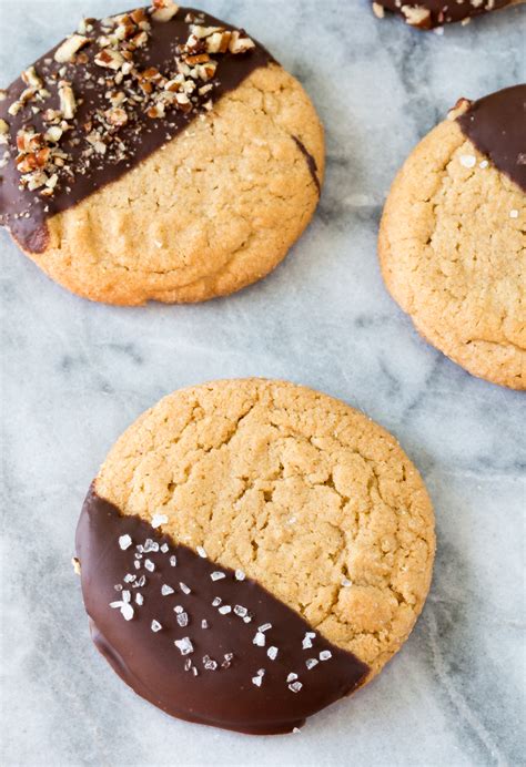 Dip cookies partially into warm melted candy coating. Chocolate Dipped Chewy Peanut Butter Cookies