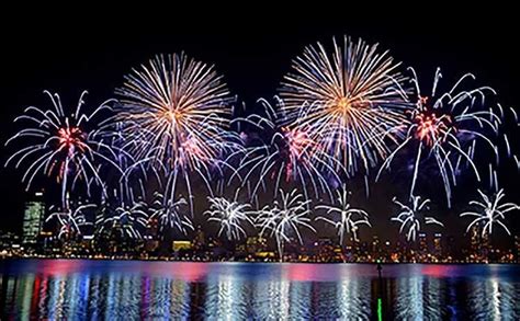 Elizabeth Quay View Of Fireworks Perth