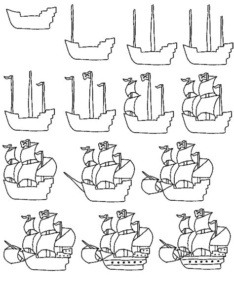 Learn To Draw A Pirate Ship Step By Step