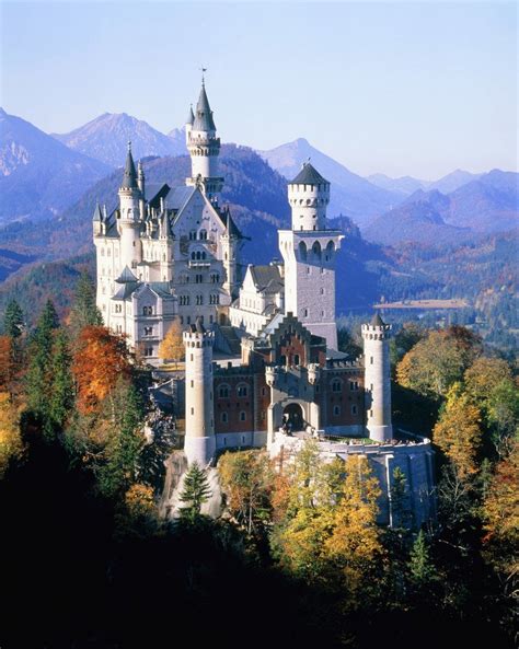 Neuschwanstein Castle In Autumn Bavaria Germany Posters And Prints By