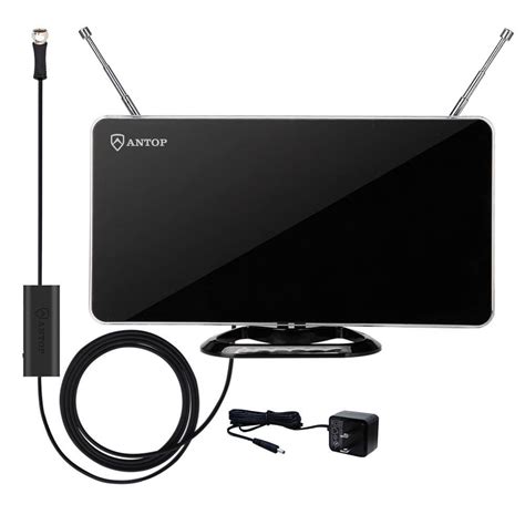 Antop Curved Panel Indoor Hdtv Antenna With Smartpass Amplifier And