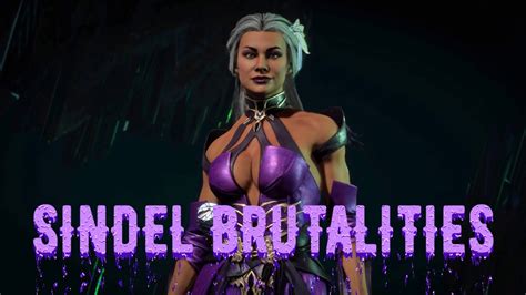 All Sindel Brutalities In Mortal Kombat 11 YouTube