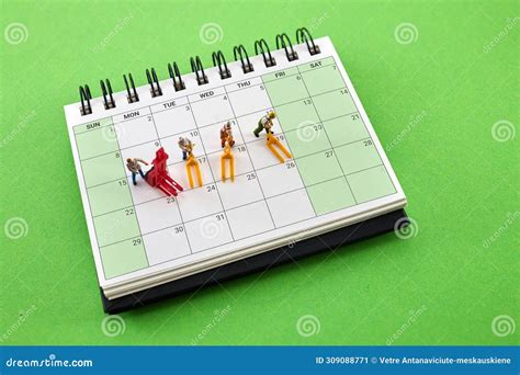 Concept of Four-day Work Week. Printed Calendar for a 4 Day Working