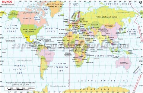 Mapa del Mundo con Latitud y longitud Mapa del mundo Latitud y longitud Mapa político del mundo
