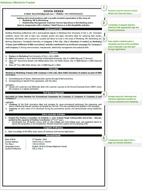 How to use the template. Resume Format for Engineering Completed Freshers 2019