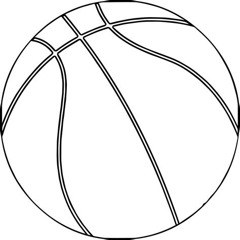 One Basketball Ball Playing Basketball Coloring Page