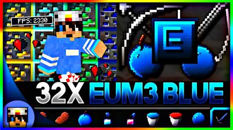 Eum3 Blue V2 32x Mcpe Pvp Texture Pack Fps Friendly By