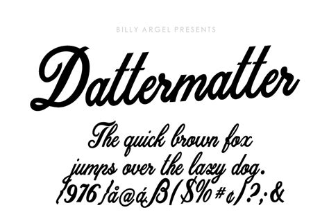 Dattermatter Bold Persoinal Use Font Billy Argel Fonts Fontspace