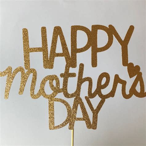 Happy Mothers Day Cake Topper Glitter Happy Mothers Day Sign Mother