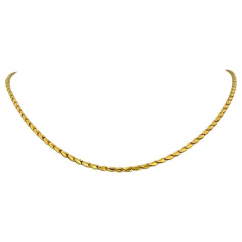 24 Karat Gold Link Necklace Adorned With Emerald Beads For Sale At 1stdibs