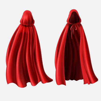 vector realistic set  red cloaks  hoods stock illustration  image  istock