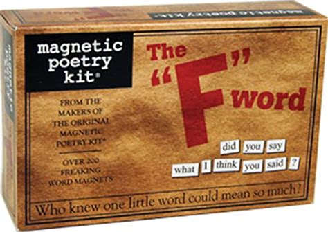 Magnetic Poetry F Word Kit Words For Refrigerator Write Poems
