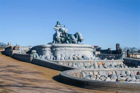 The Gefion Fountain Opened In 1908 In Churchill Park In Copenhagen