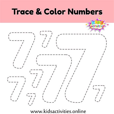 Printable Tracing Numbers Worksheets Trace And Color ⋆ Kids Activities