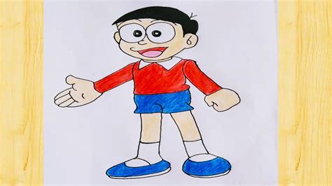 How To Draw Nobita From Doraemon Step By Step Drawing For Children