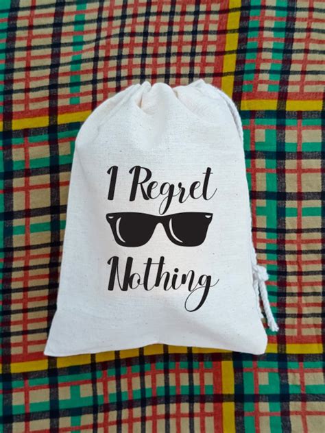 I Regret Nothing Hangover Kits Bachelorette Party Favor Bags Etsy