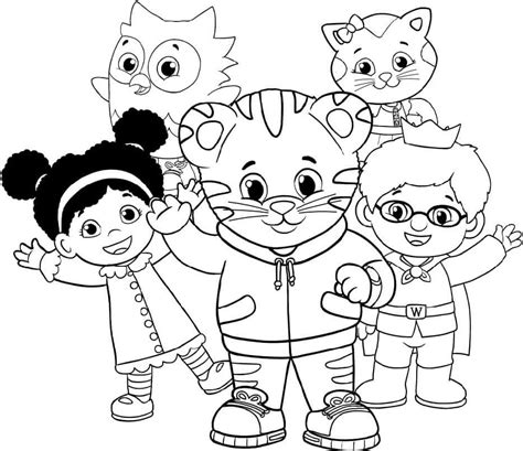 12 free printable daniel tigers neighborhood coloring pages