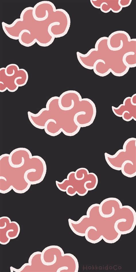 Akatsuki Black Wallpaper by HokkaidoCo | Pink wallpaper anime, Iphone