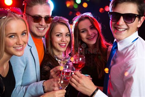 Group Of Young People At Party Stock Photo Image Of Disco Female