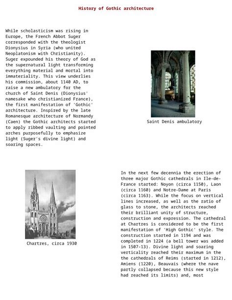 Docx History Of Gothic Architecture Dokumentips