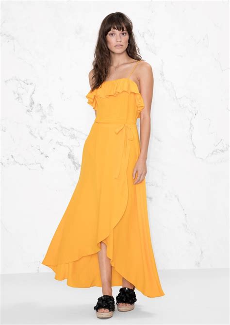 And Other Stories Image 1 Of Frill Dress In Yellow Frill Dress Fashion High Fashion Street Style
