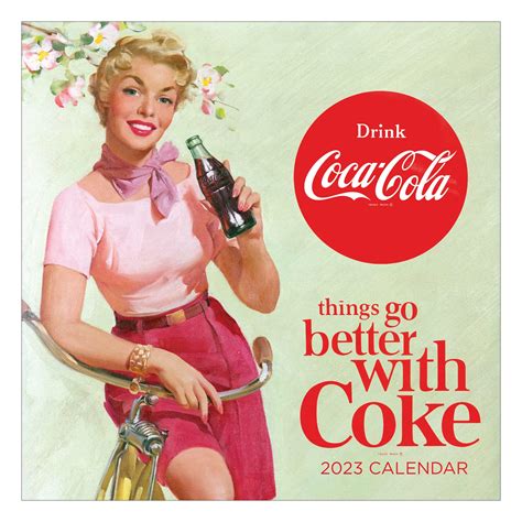 Buy Tf Publishing Coca Cola Mini 2023 2023 Wall 12 Month Large Grid