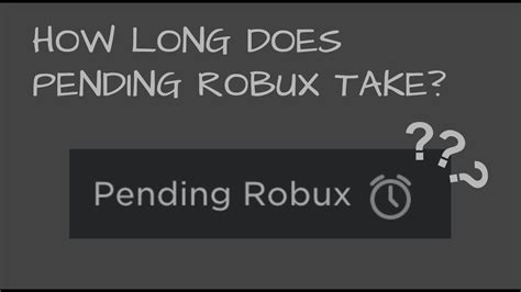 Updated Version How Long Does Pending Robux Take Youtube