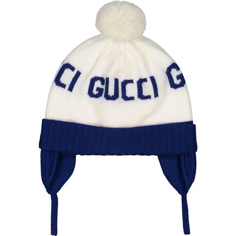 Gucci Baby Gucci Knit Hat In Blue — Bambinifashioncom