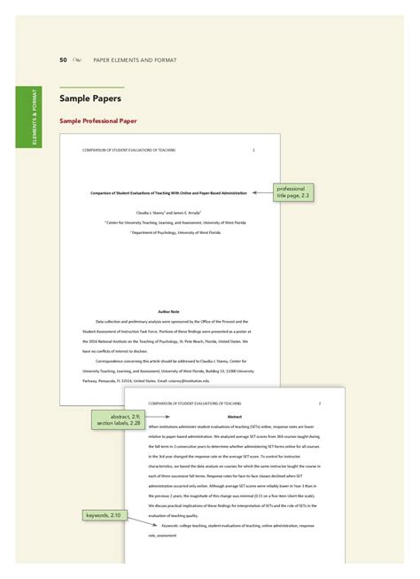 Apa 7th Edition Professional Paper Template
