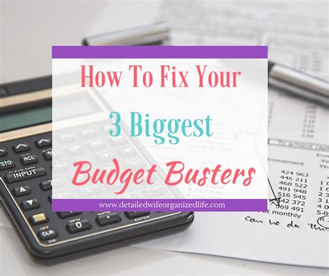 the 3 biggest budget busters and how to fix them