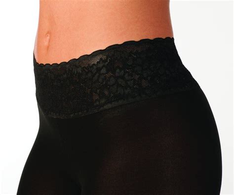 Sheer Black Pantyhose With Comfortable Low Rise Luxe Waistband Black