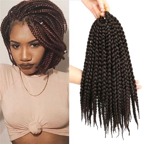 How to box braid hair with extensions for beginners. #2 Dark Brown 3X BOX Braids 14" Synthetic Crochet Box Braids Hair Extensions 70g | eBay