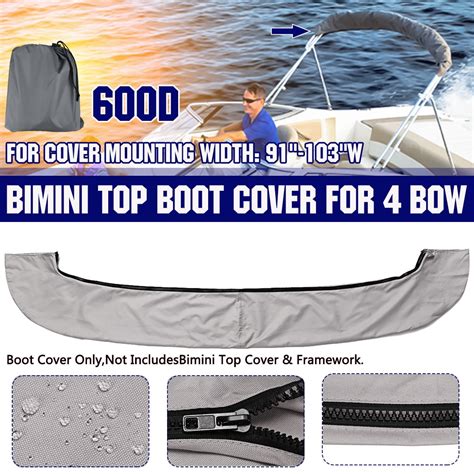 3 4 Bow Bimini Tops Boat Bimini Top Storage Boot Cover For Bimini